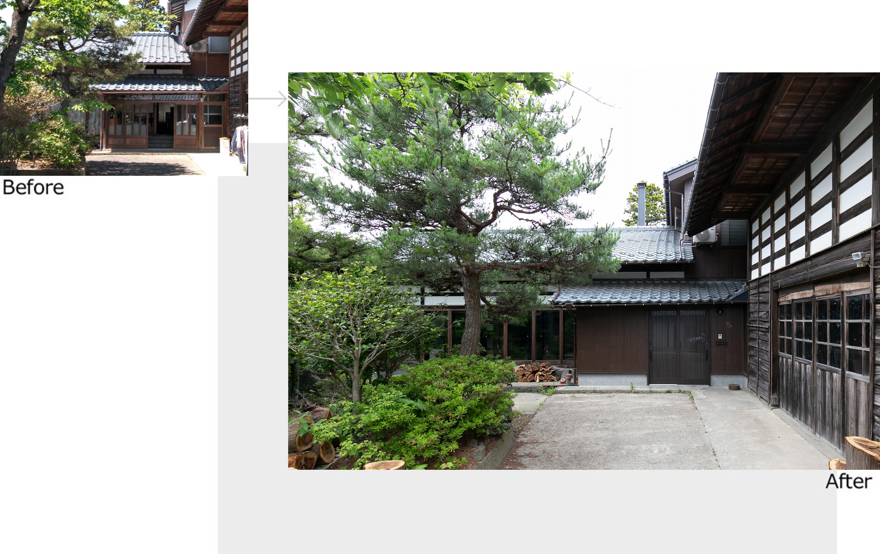 リフォーム事例 薪ストーブがある 外と内がつながる古民家リノベーション 新潟市西蒲区 フクダハウジング